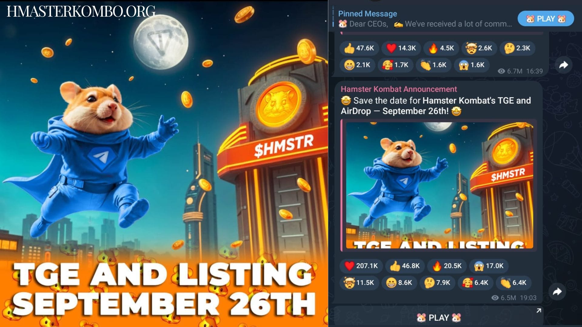 Hamster Kombat Airdrop Date