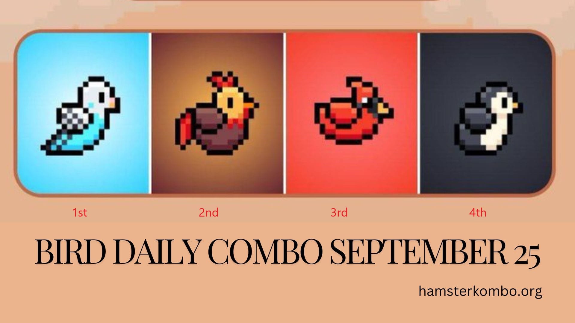 BIRD Daily Combo September 25