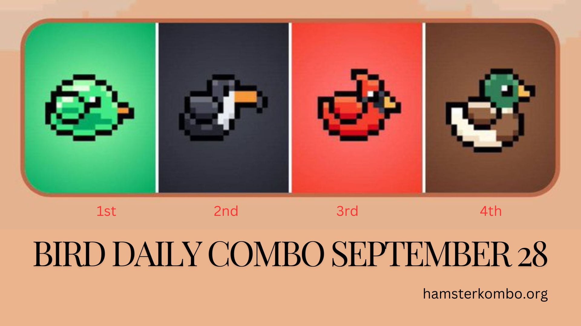 BIRD Daily Combo September 28