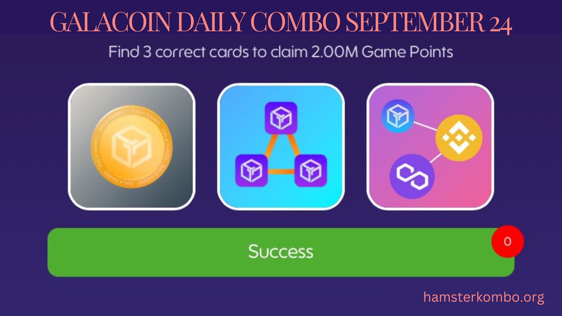 GalaCoin Daily Combo September 24