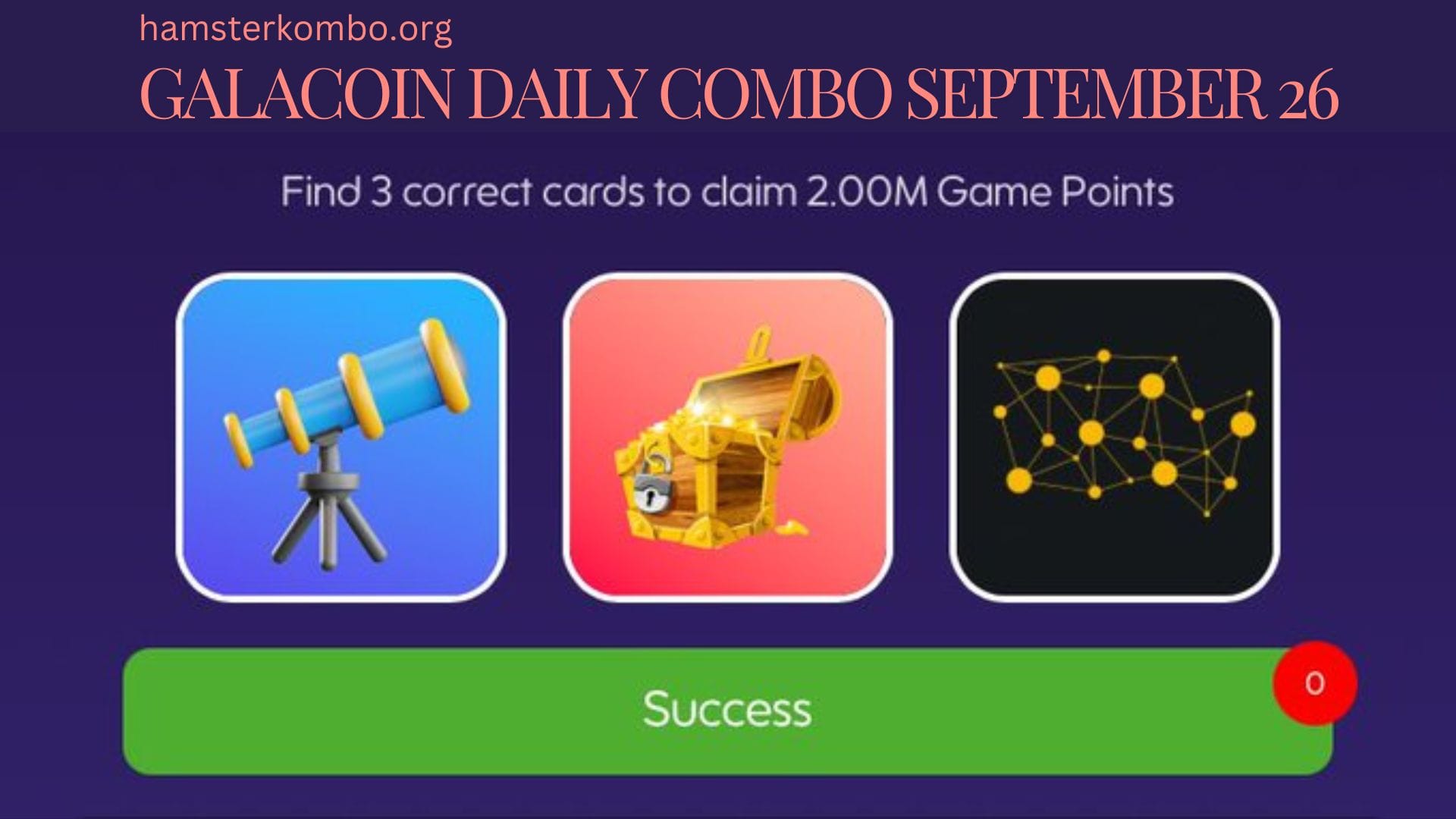 GalaCoin Daily Combo September 26