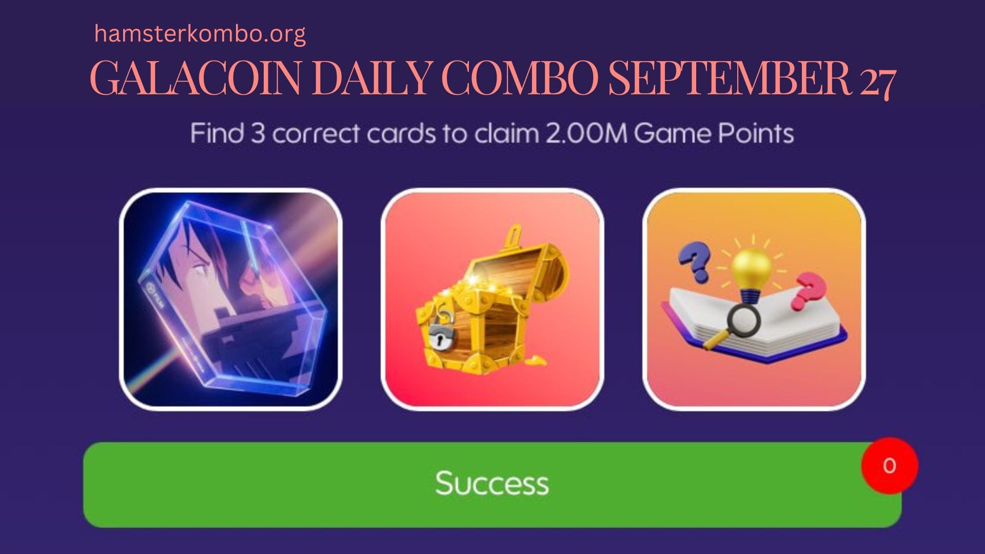 GalaCoin Daily Combo September 27