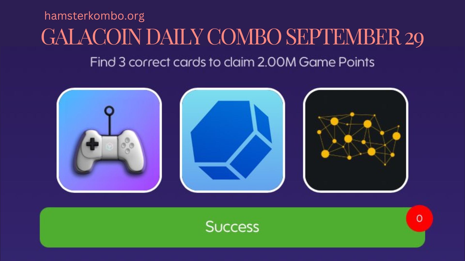 GalaCoin Daily Combo September 29