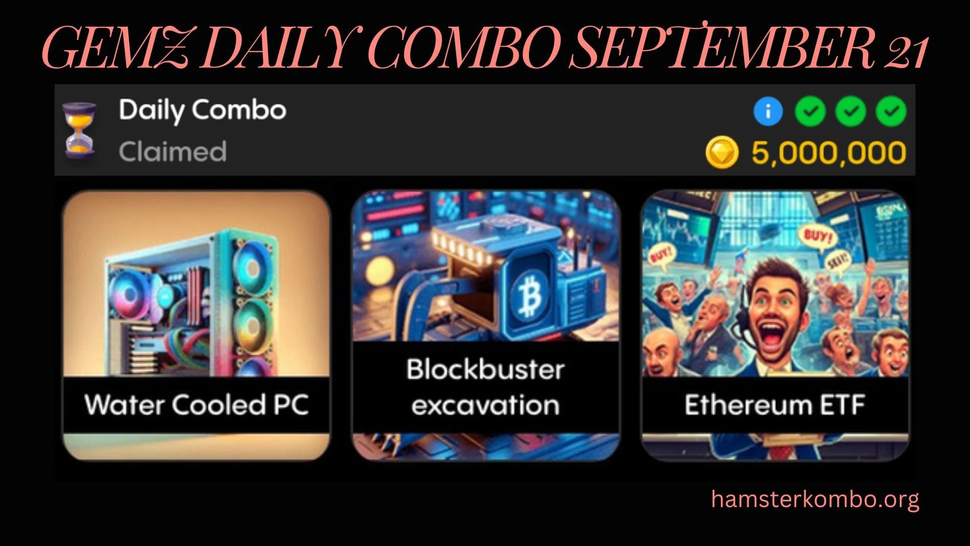 Gemz Daily Combo September 21