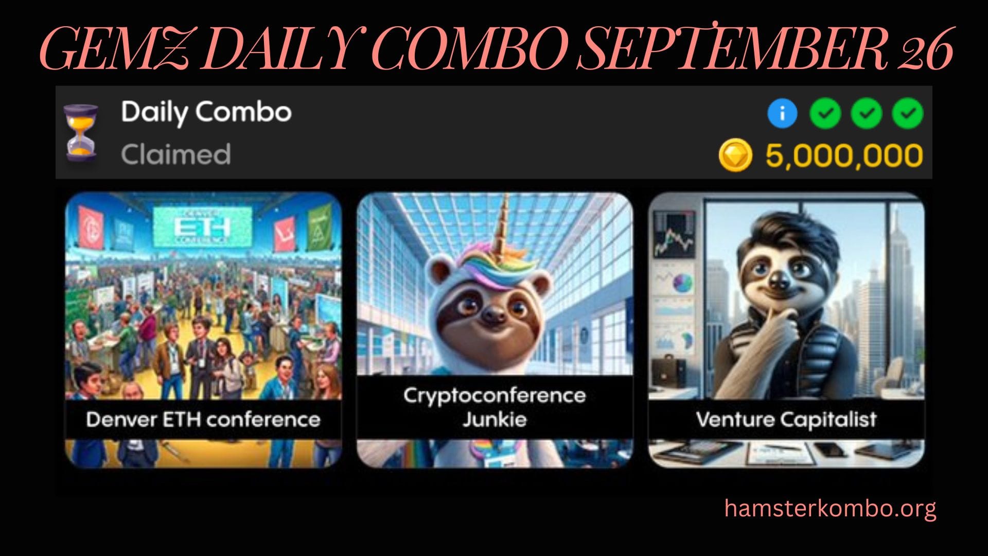 Gemz Daily Combo September 26
