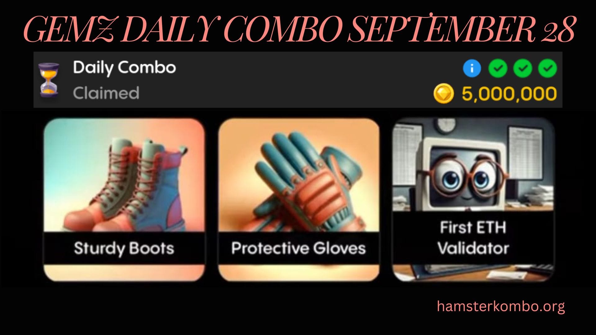 Gemz Daily Combo September 28