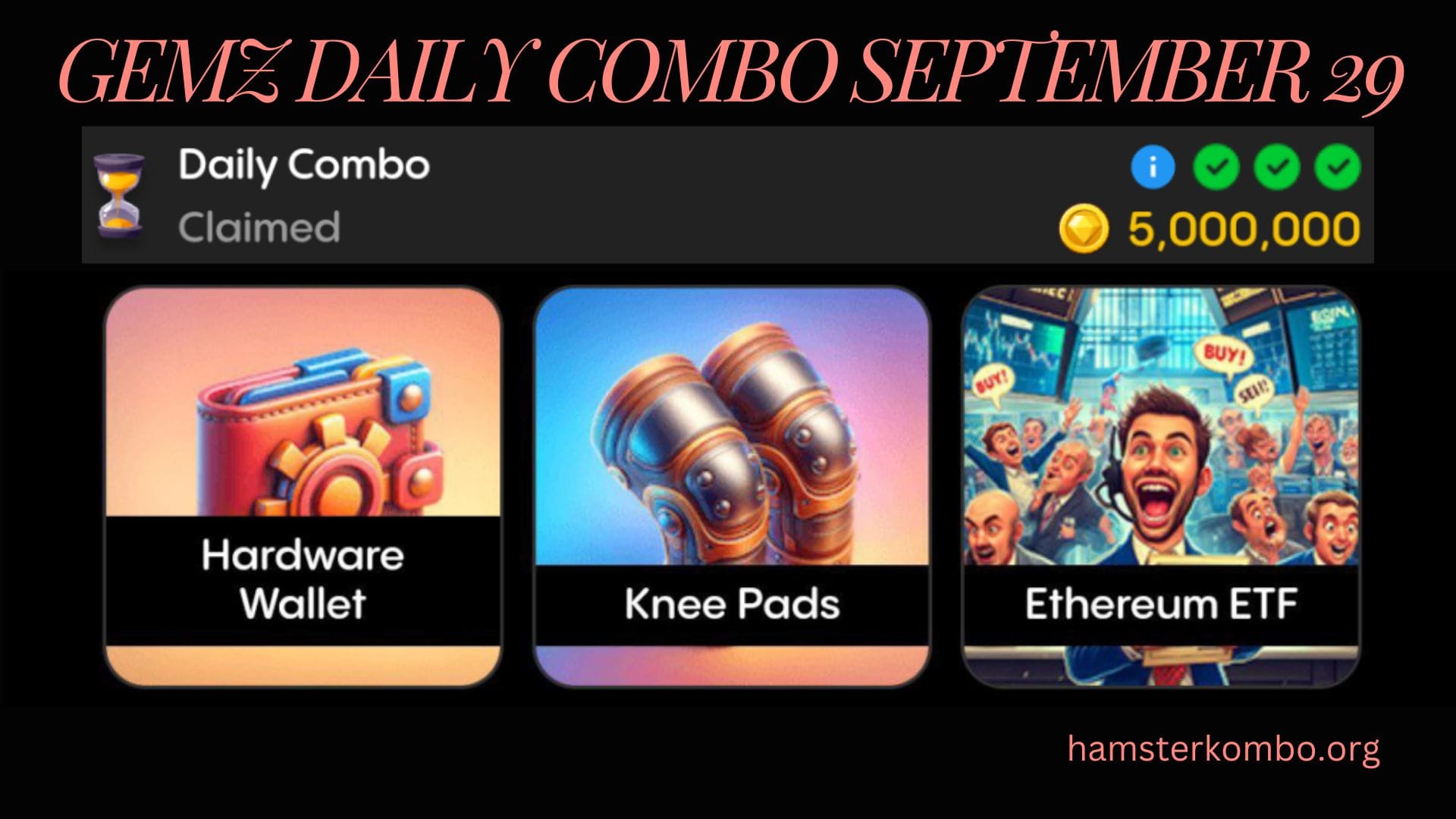 Gemz Daily Combo September 29