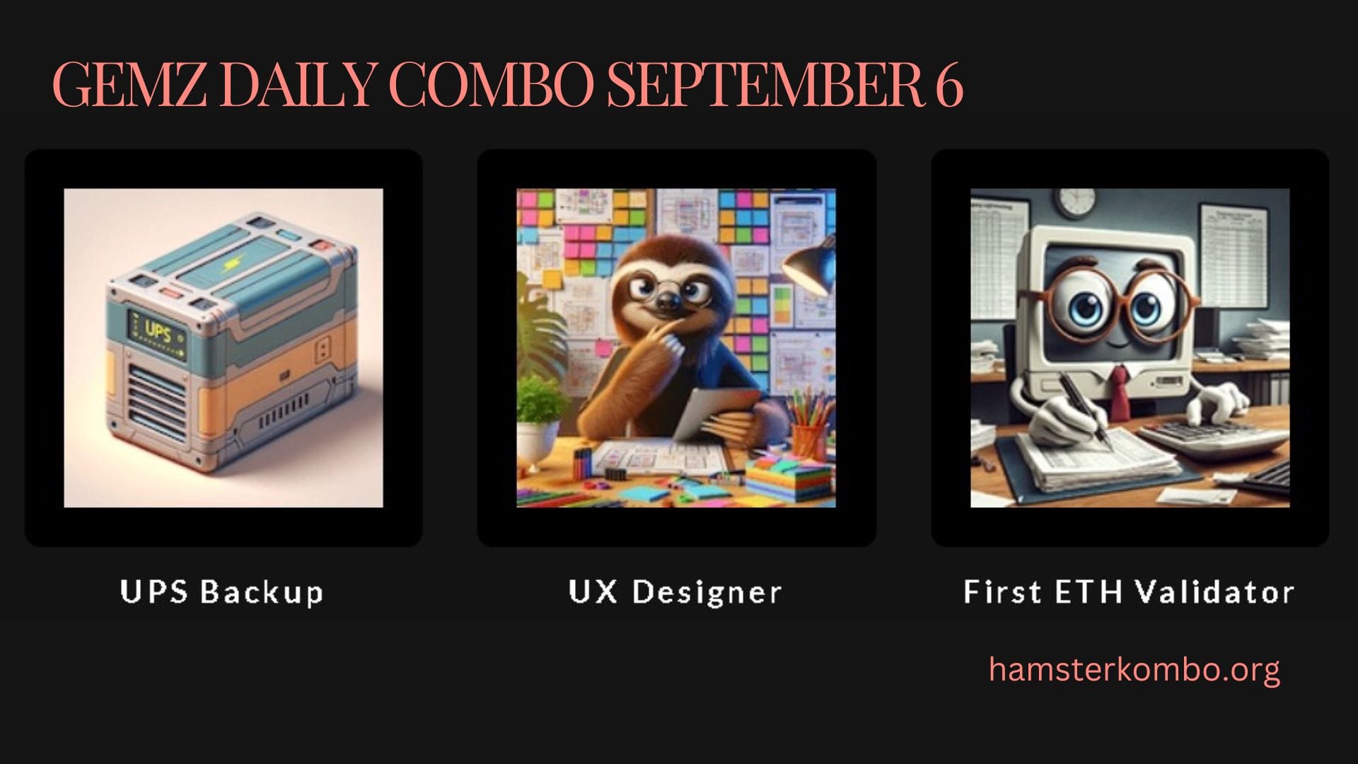 Gemz Daily Combo September 6