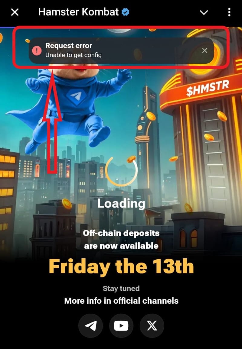 Hamster Kombat Request Error