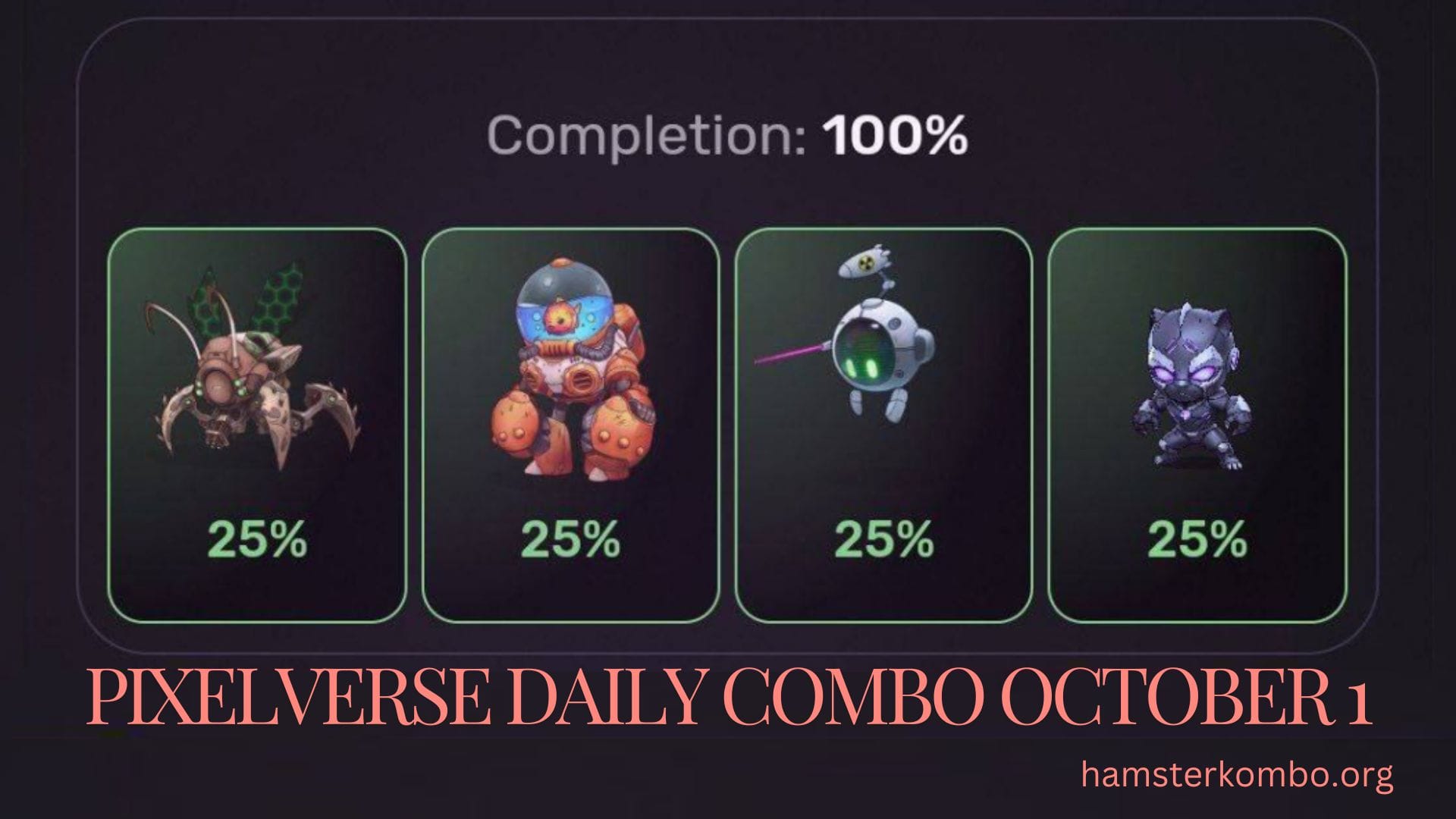 Pixelverse Daily Combo October 1