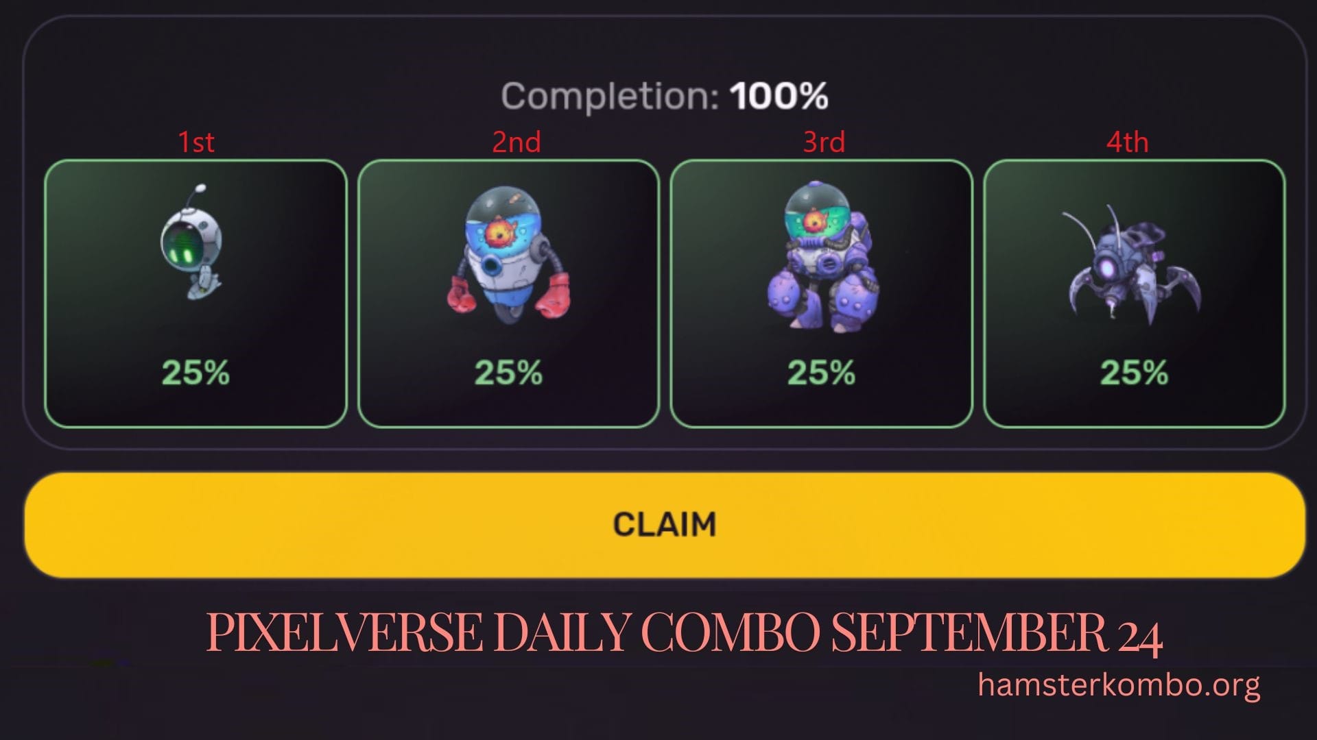 Pixelverse Daily Combo September 24