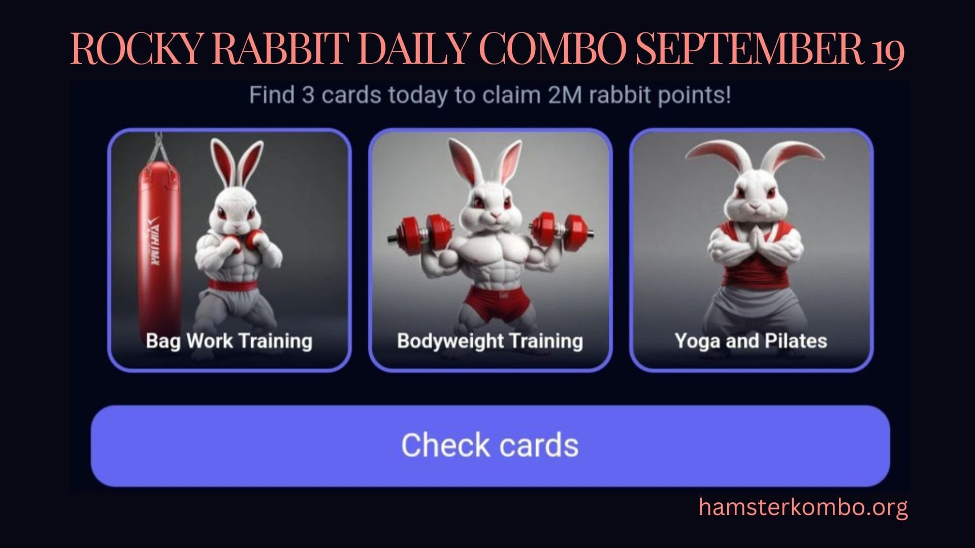 Rocky Rabbit Daily Combo September 19
