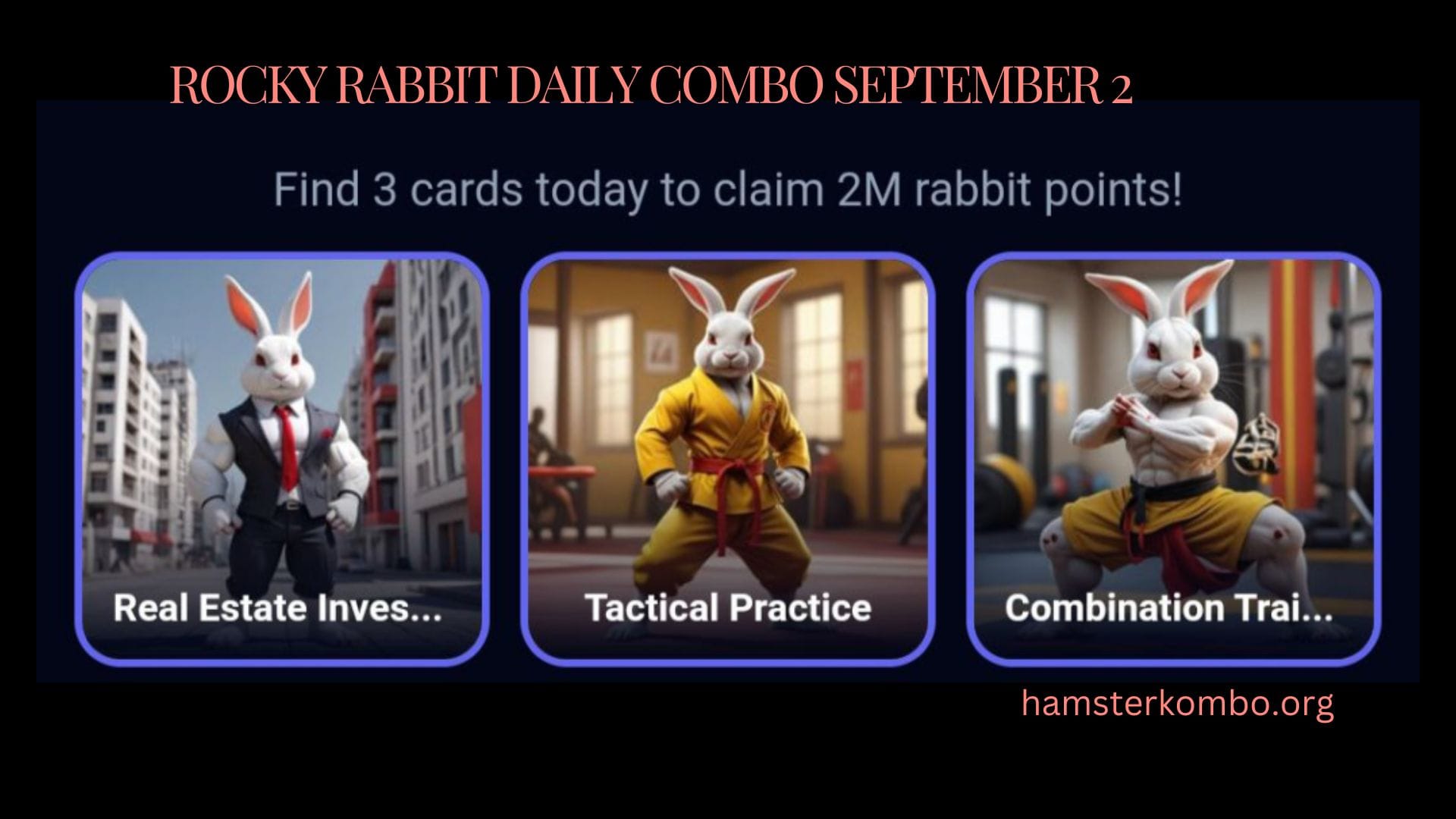 Rocky Rabbit Daily Combo September 2