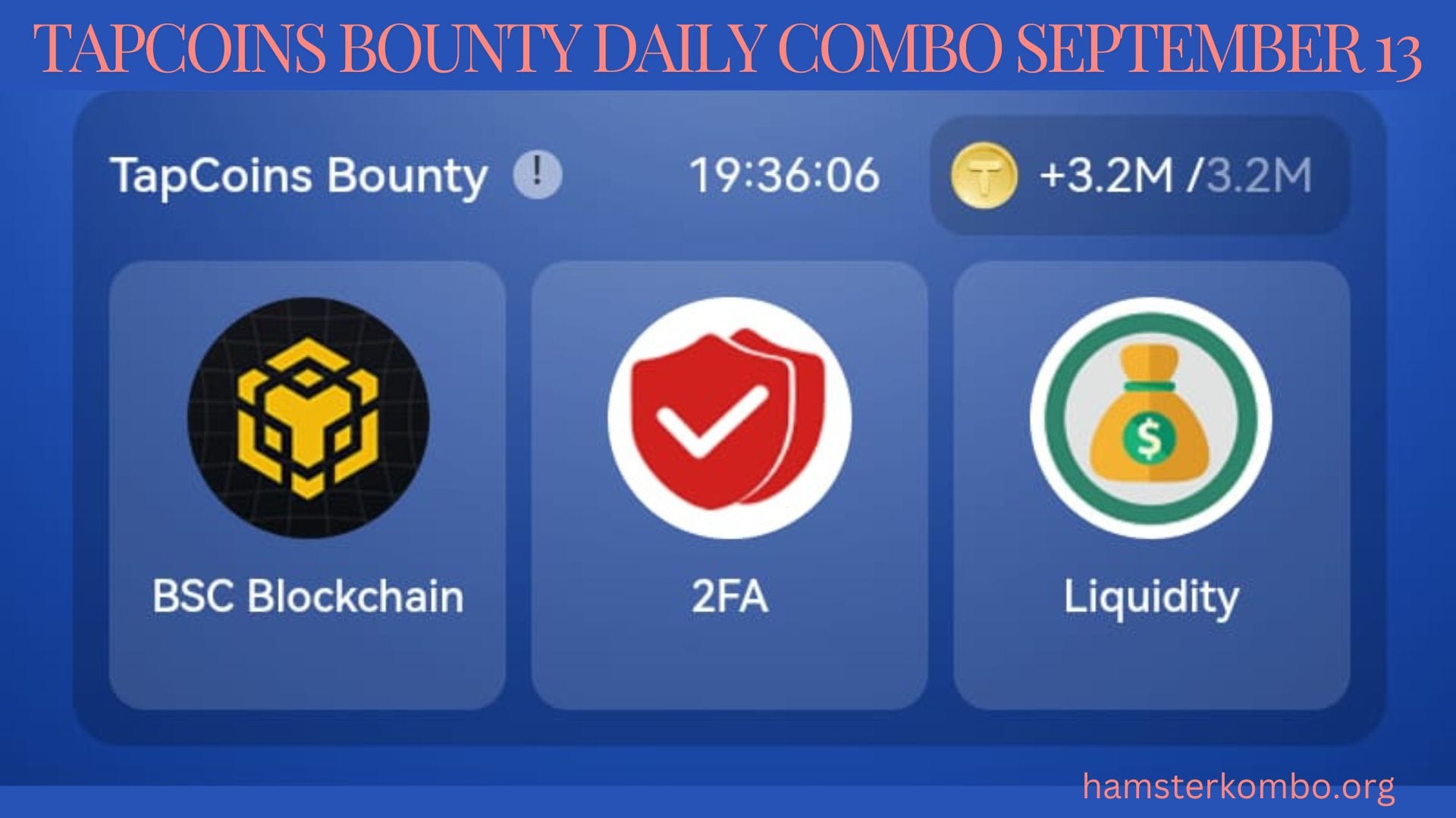 TapCoins Bounty Daily Combo September 13