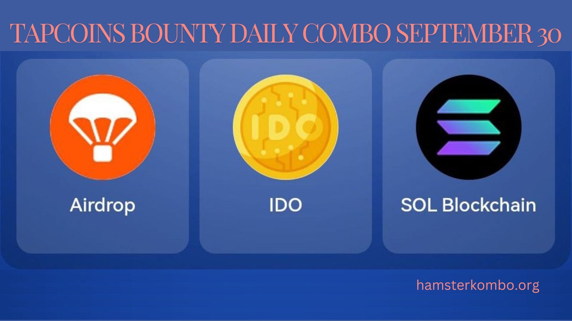 TapCoins Bounty Daily Combo September 30