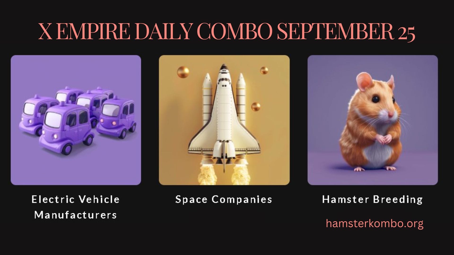 X Empire Daily Combo September 25