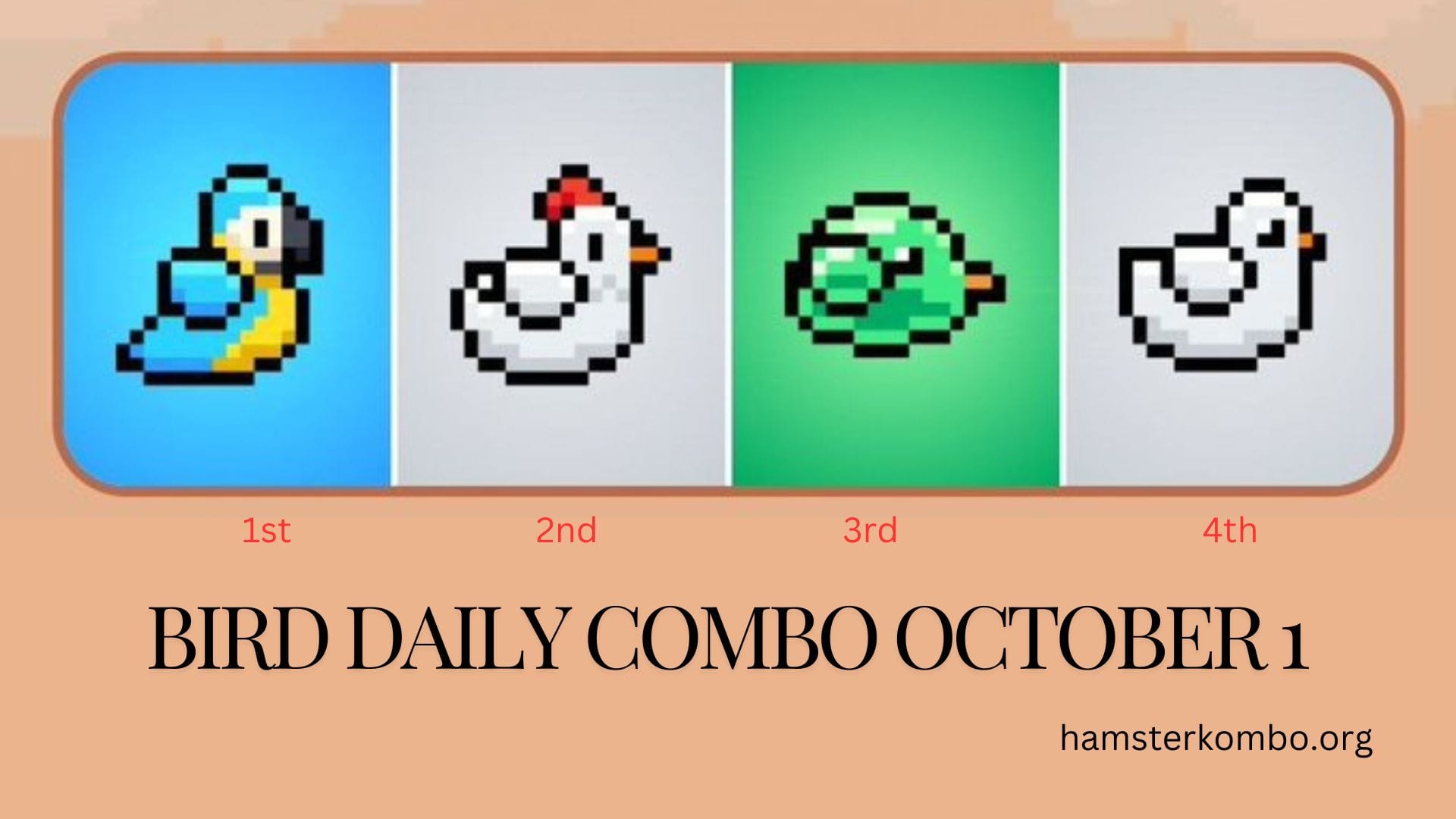 BIRD Daily Combo October 1