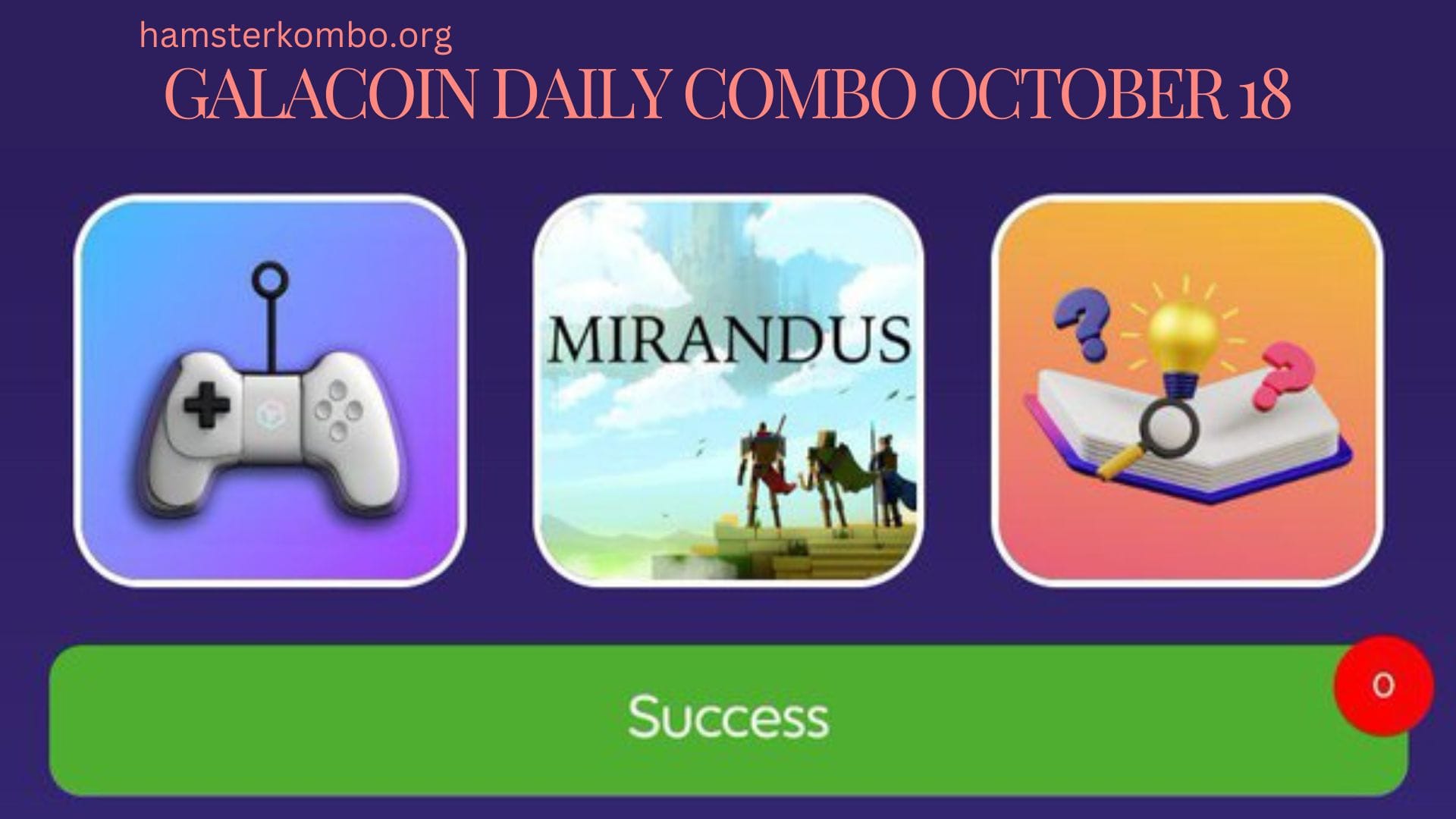 GalaCoin Daily Combo October 18