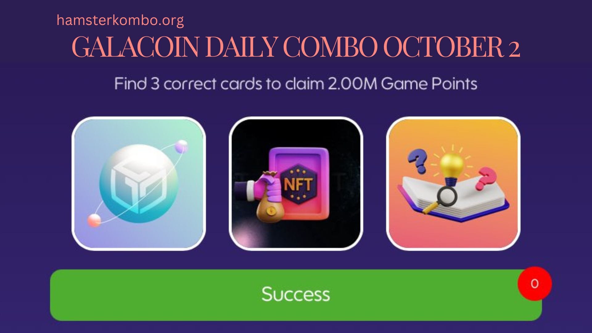 GalaCoin Daily Combo October 2