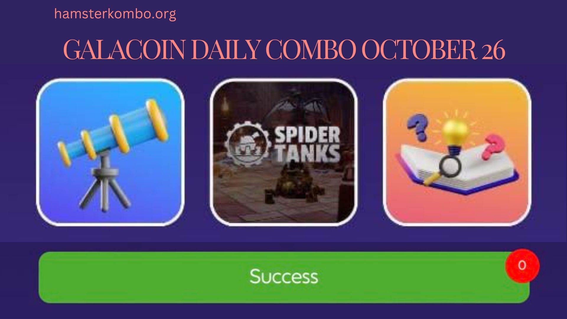 GalaCoin Daily Combo October 26