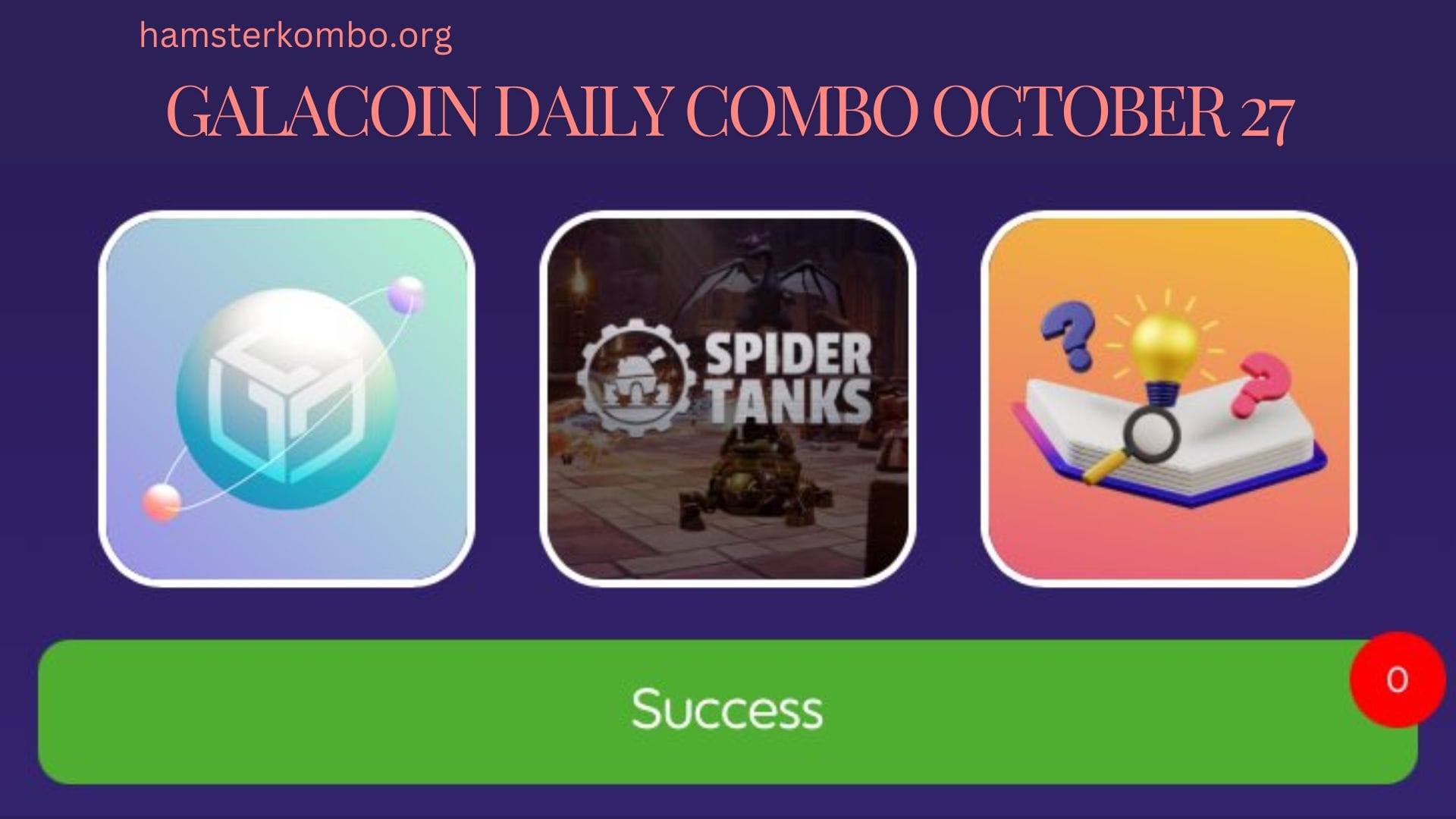 GalaCoin Daily Combo October 27