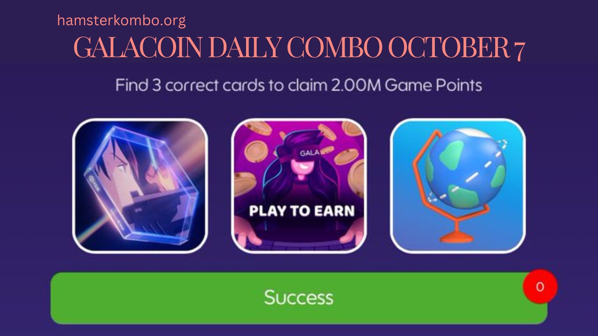 GalaCoin Daily Combo October 7