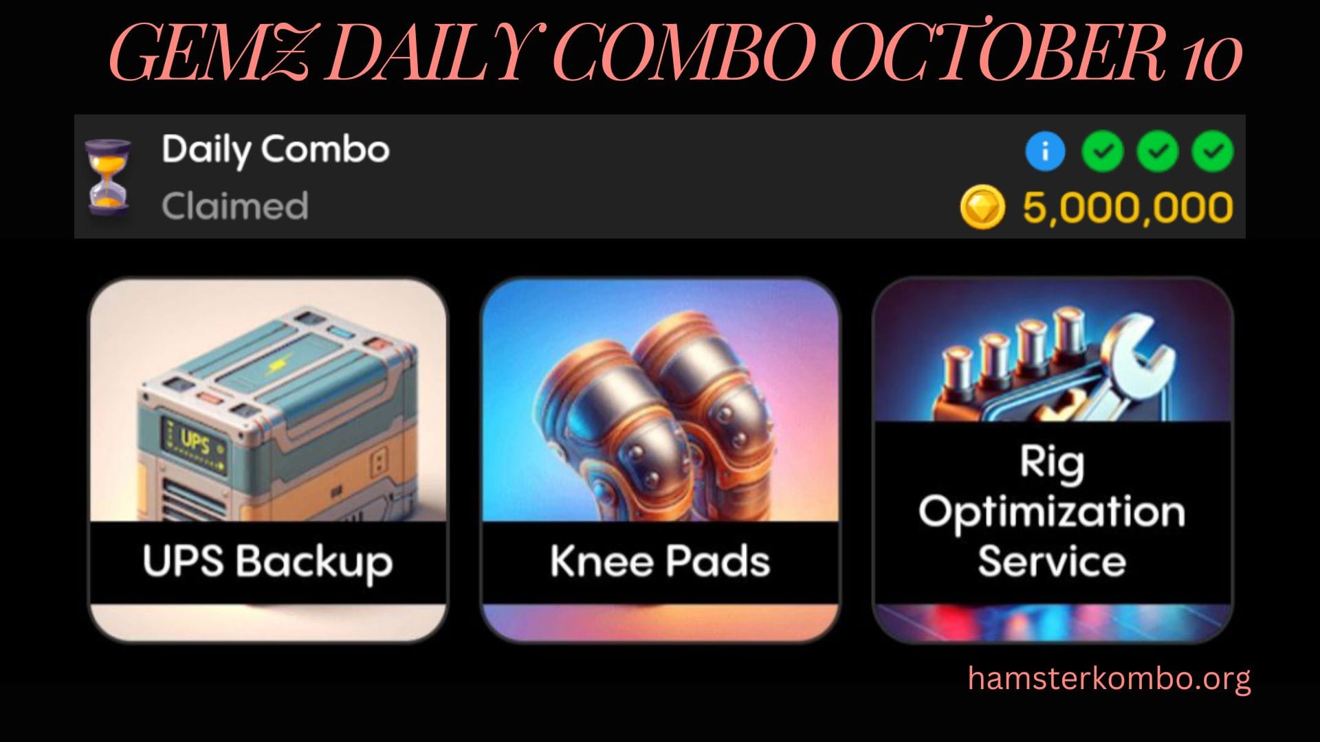 Gemz Daily Combo October 10