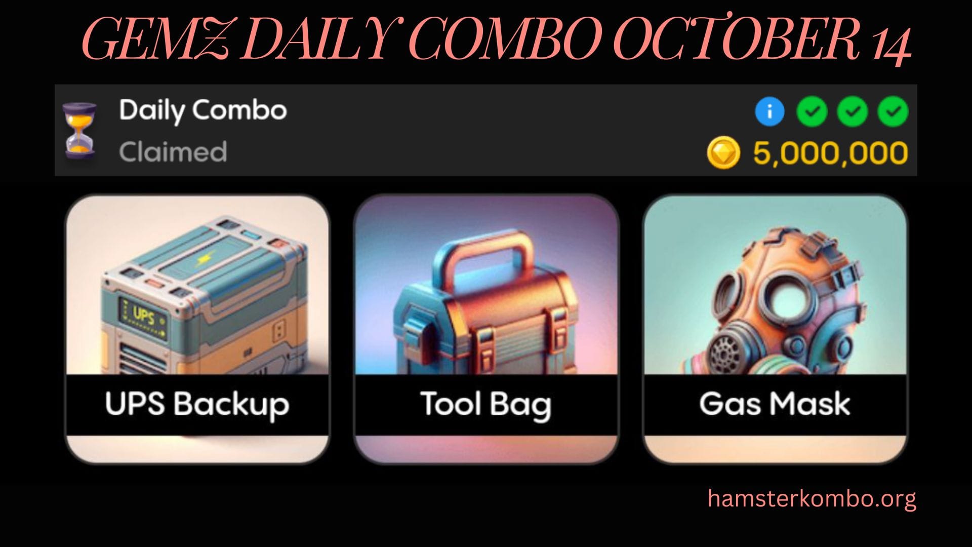 Gemz Daily Combo October 14