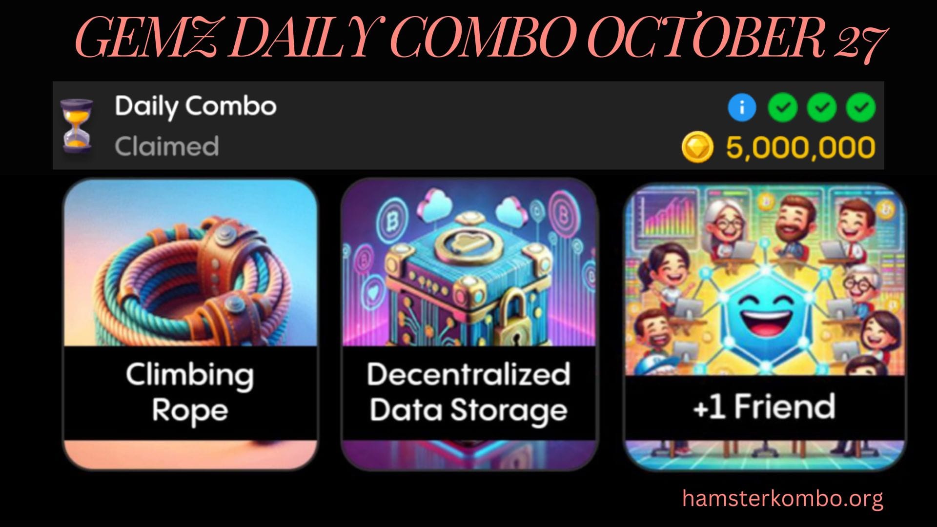 Gemz Daily Combo October 27
