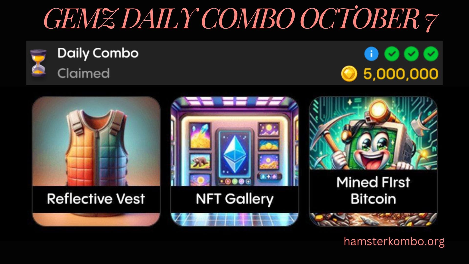 Gemz Daily Combo October 7