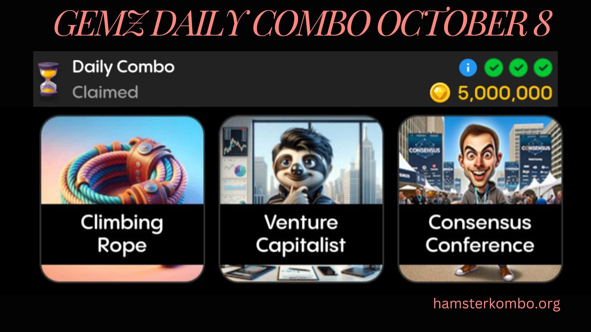Gemz Daily Combo October 8