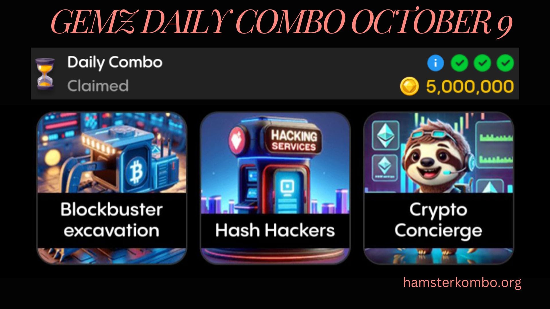 Gemz Daily Combo October 9