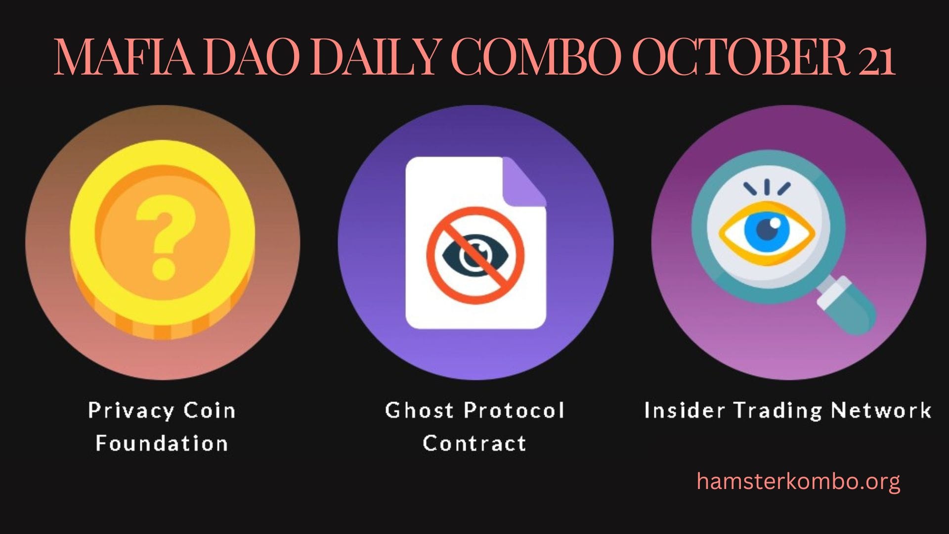 Mafia DAO Daily Combo October 21