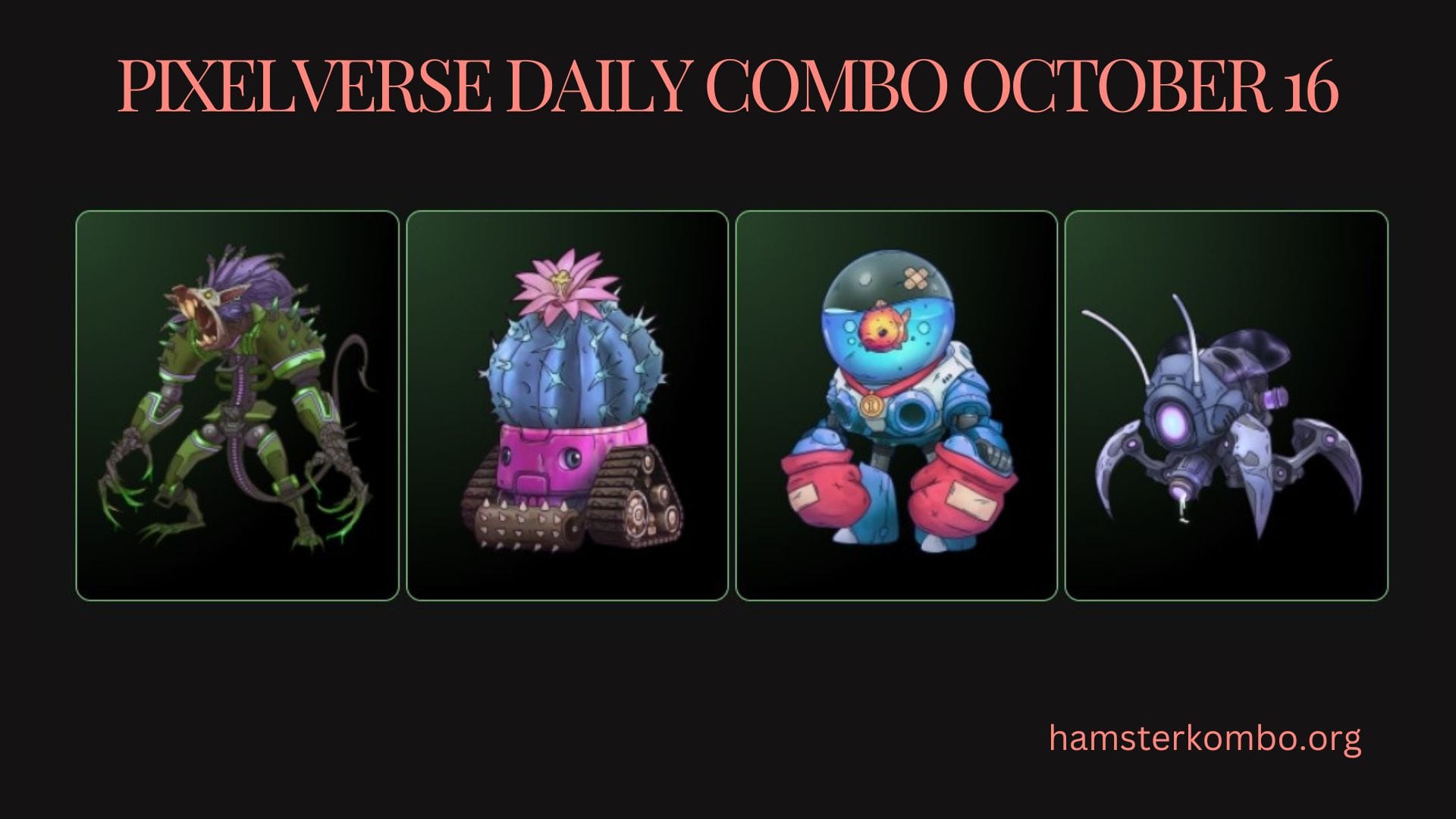 Pixelverse Daily Combo October 16