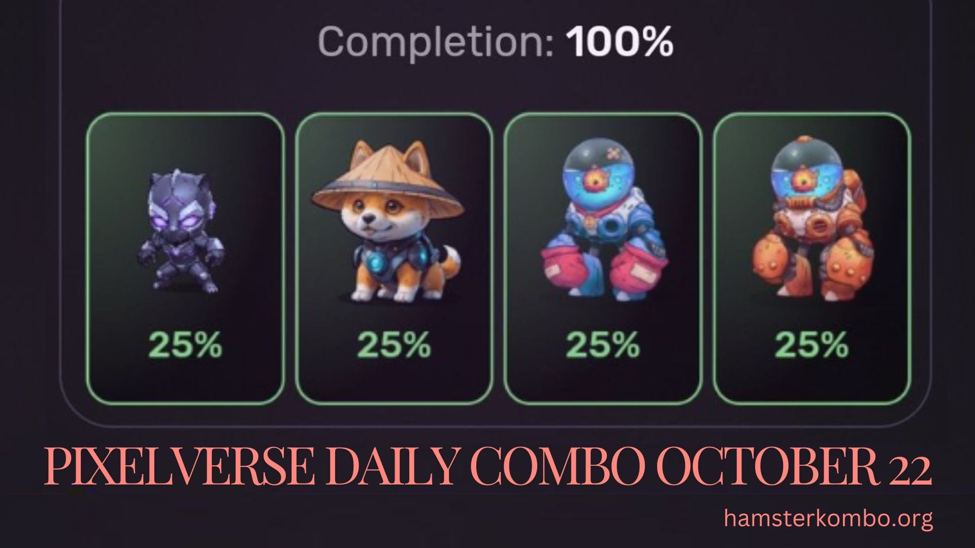 Pixelverse Daily Combo October 22