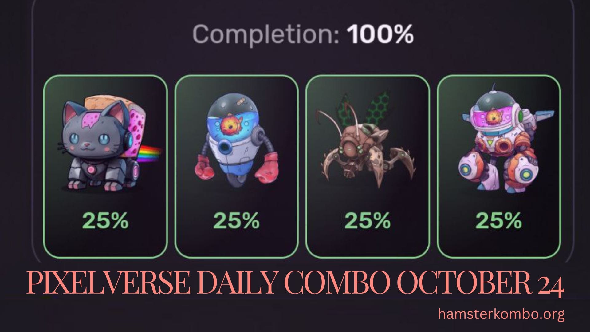 Pixelverse Daily Combo October 24