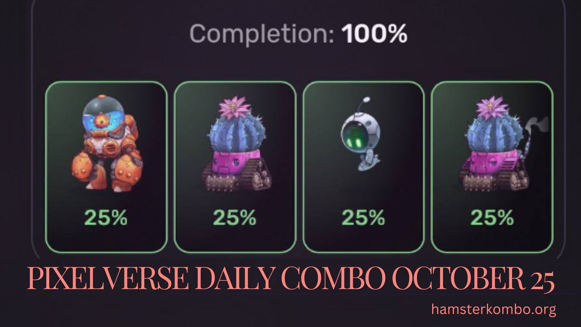 Pixelverse Daily Combo October 25
