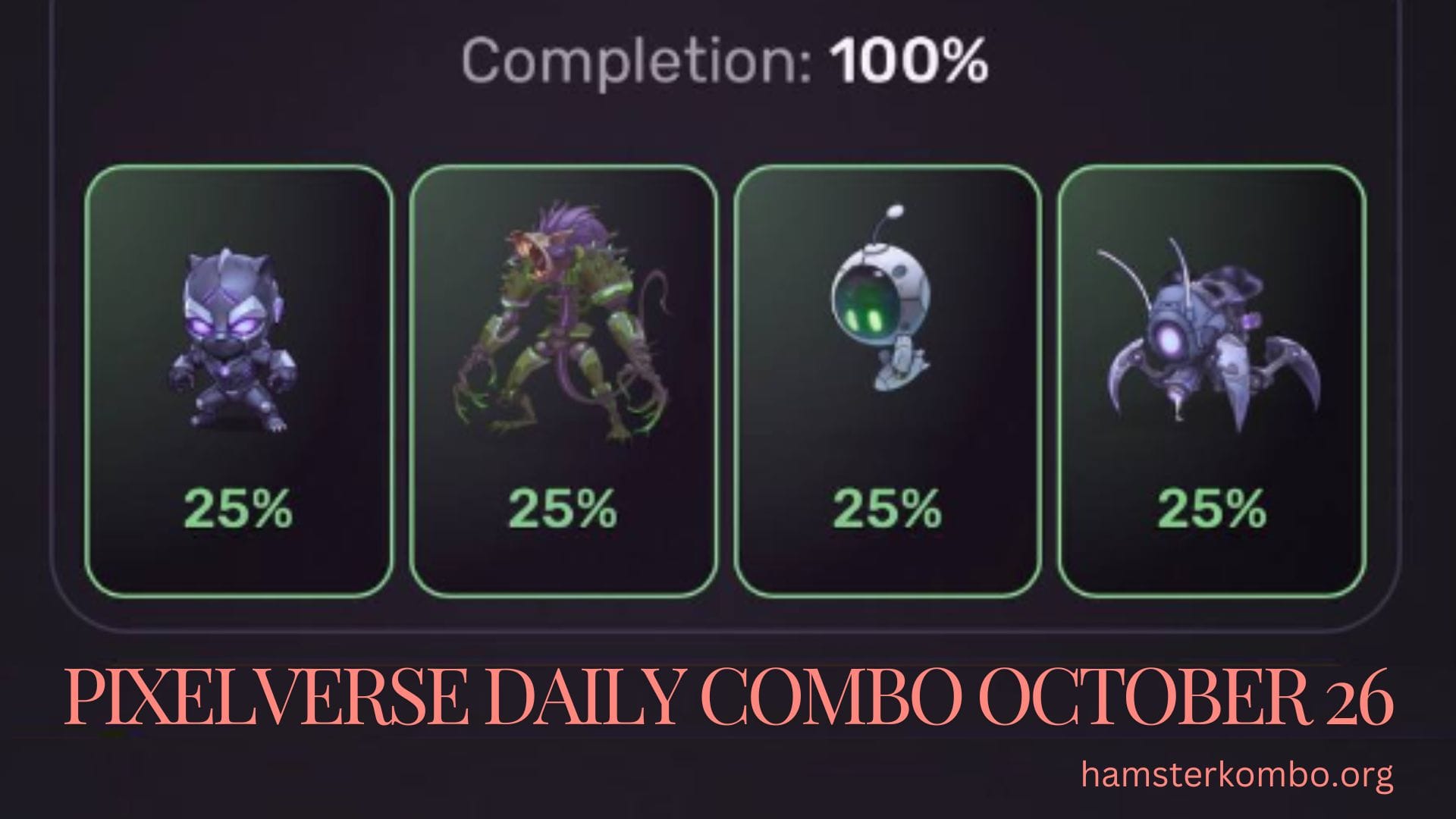 Pixelverse Daily Combo October 26