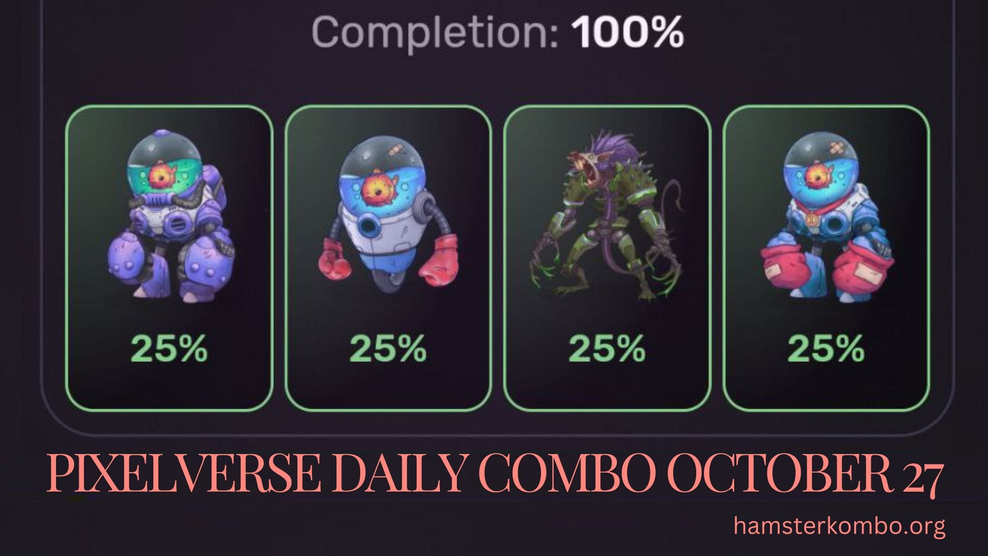 Pixelverse Daily Combo October 27