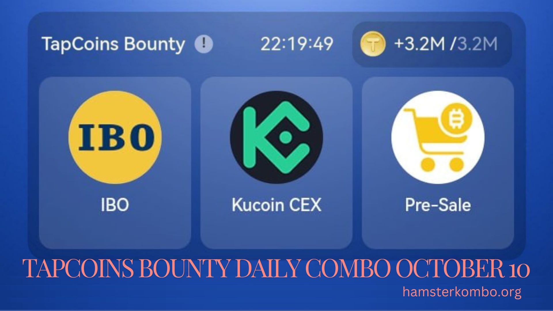 TapCoins Bounty Daily Combo October 10