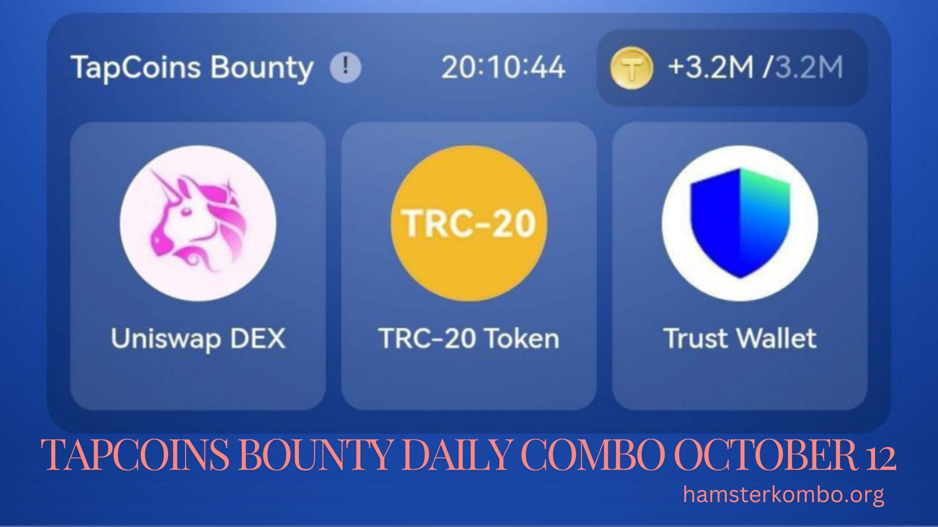 TapCoins Bounty Daily Combo October 12