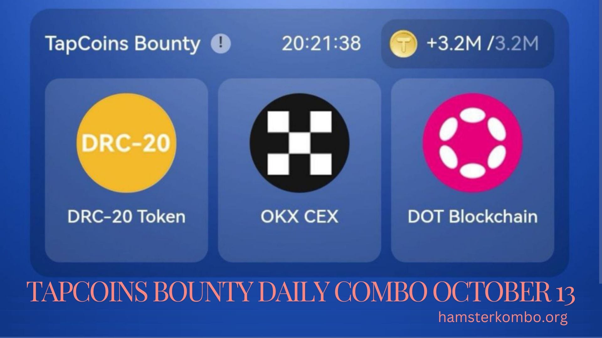 TapCoins Bounty Daily Combo October 13