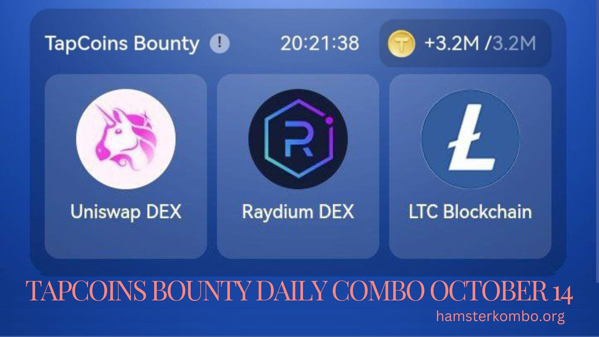 TapCoins Bounty Daily Combo October 14