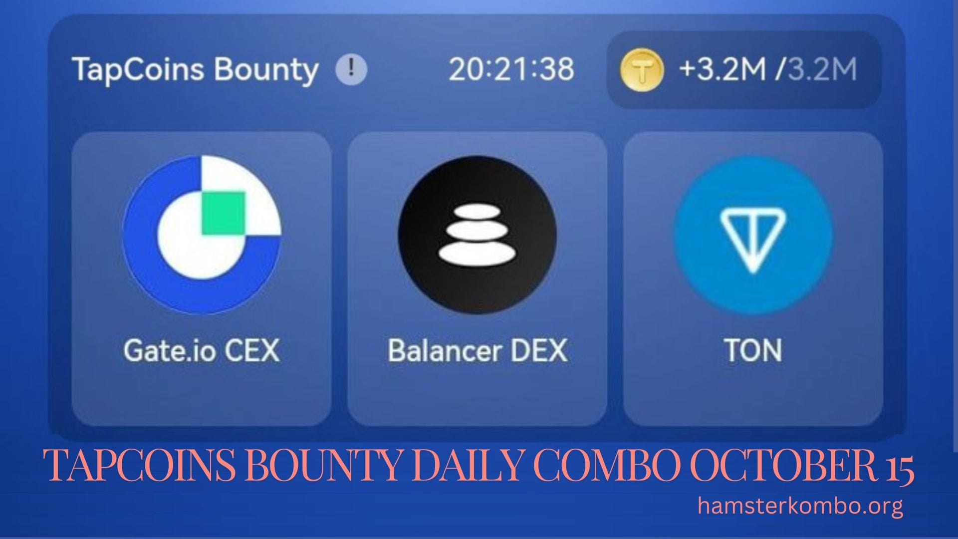 TapCoins Bounty Daily Combo October 15