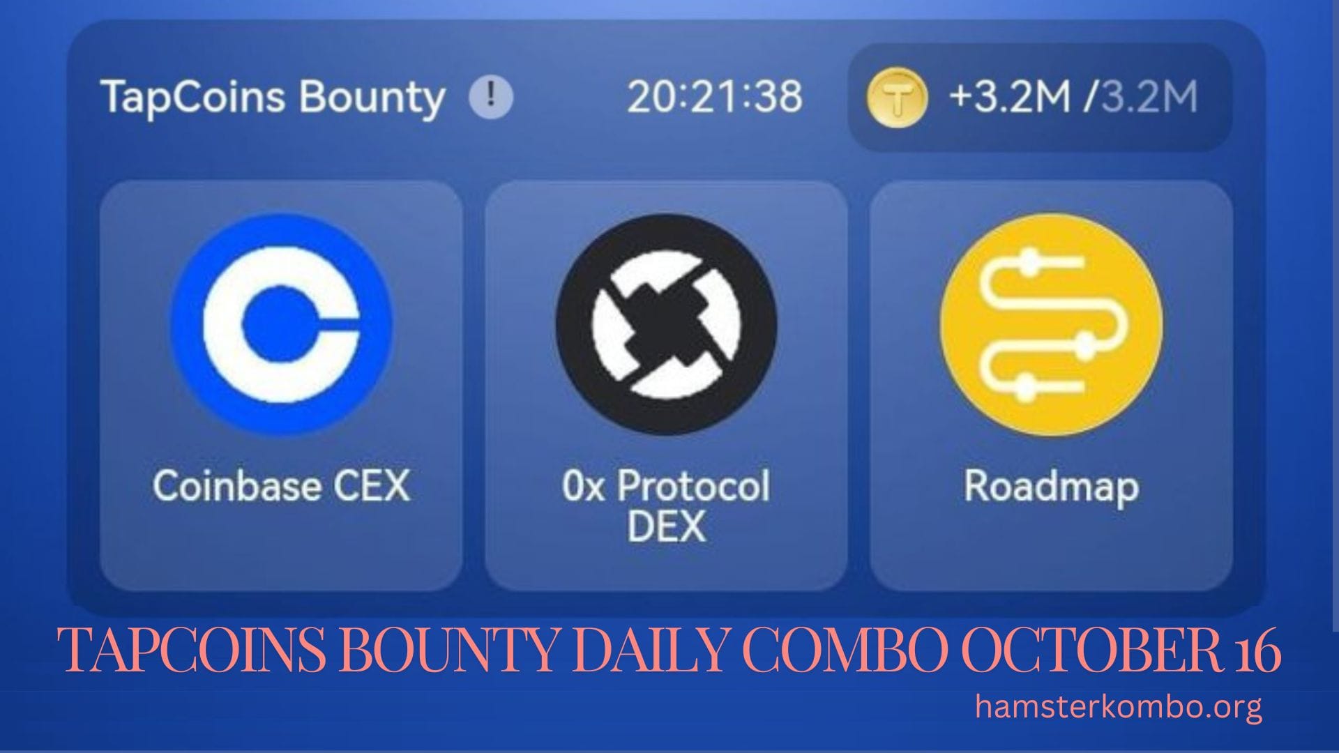 TapCoins Bounty Daily Combo October 16