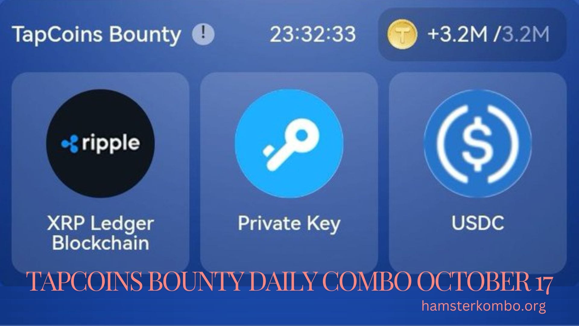 TapCoins Bounty Daily Combo October 17