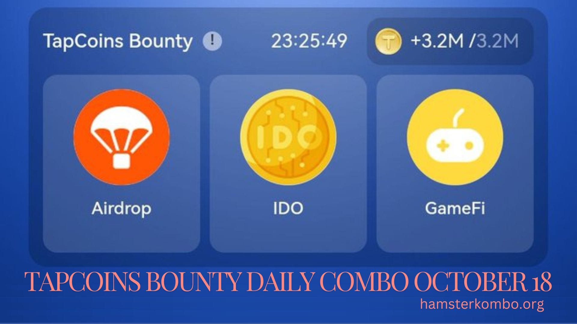 TapCoins Bounty Daily Combo October 18