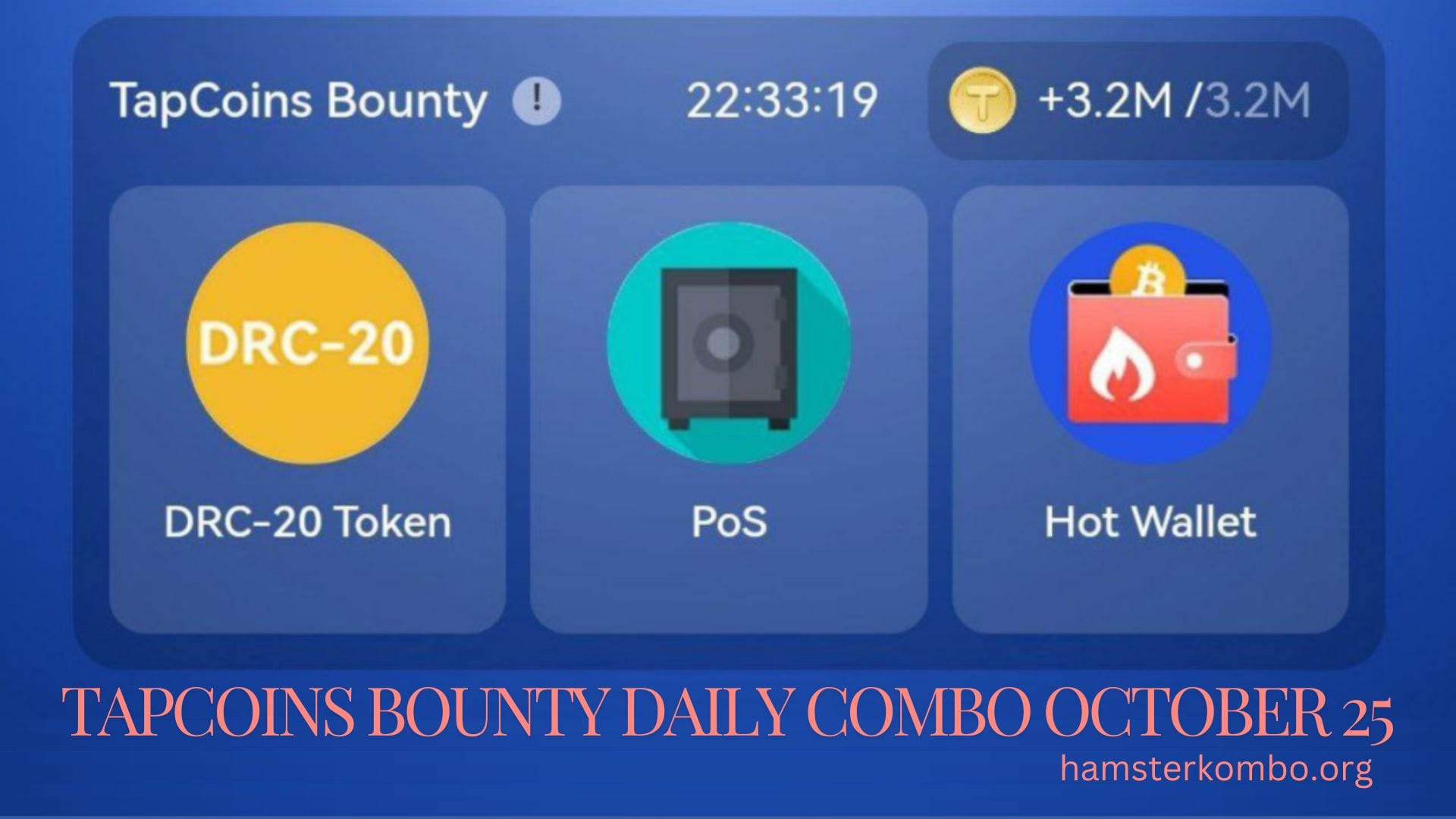TapCoins Bounty Daily Combo October 25