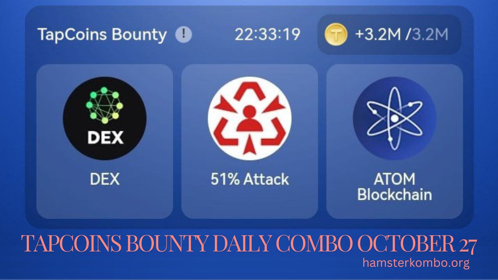 TapCoins Bounty Daily Combo October 27