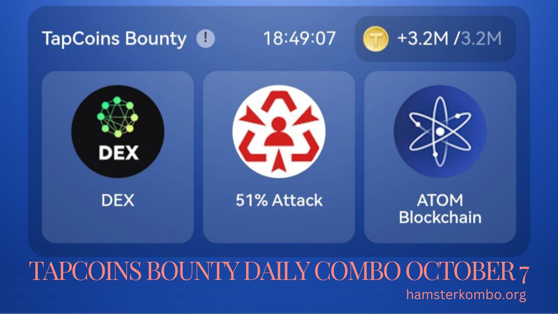 TapCoins Bounty Daily Combo October 7